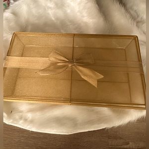 Gold Sheer Fabric Gift Box